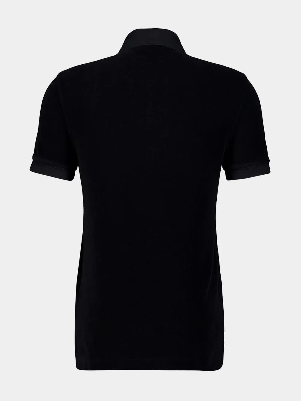Black Towelling Polo sold by Fashion Clinic product image thumbnail 2