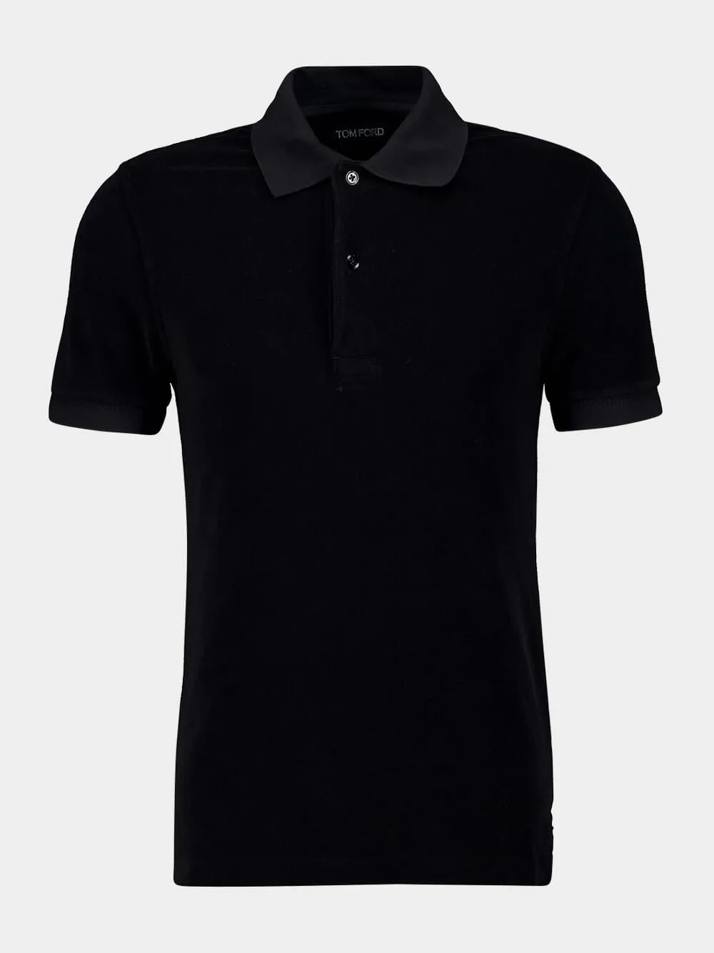 Black Towelling Polo sold by Fashion Clinic