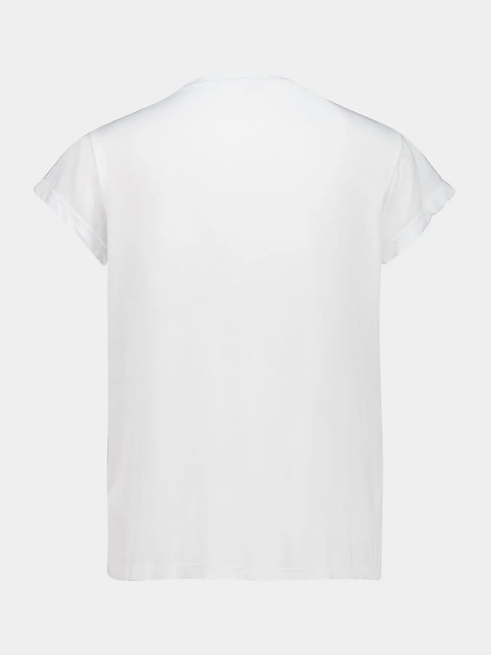 White Deep V-Neck Cotton T-Shirt sold by Fashion Clinic product image thumbnail 2