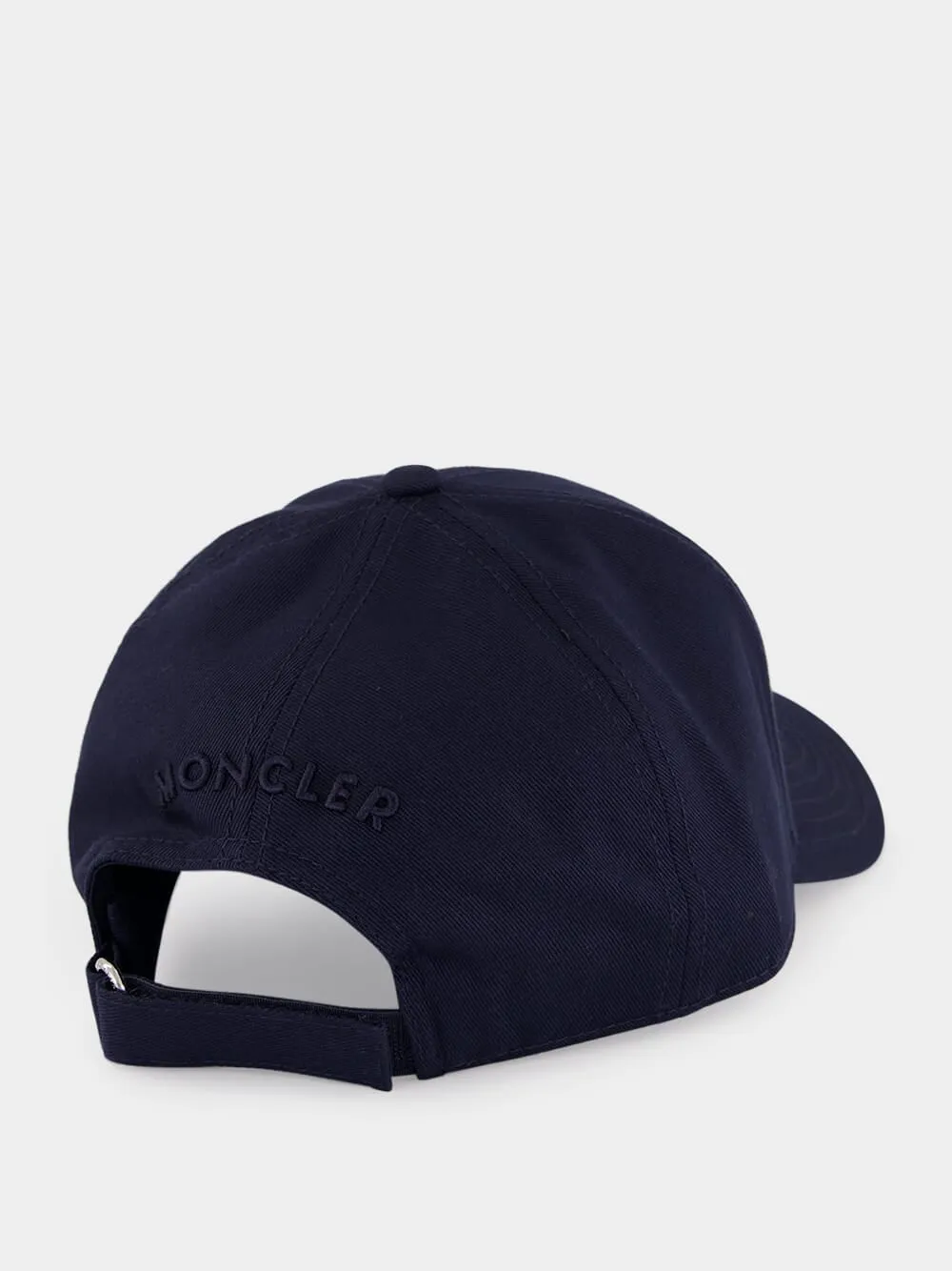 Navy Blue Cotton Gabardine Baseball Cap sold by Fashion Clinic product image thumbnail 3