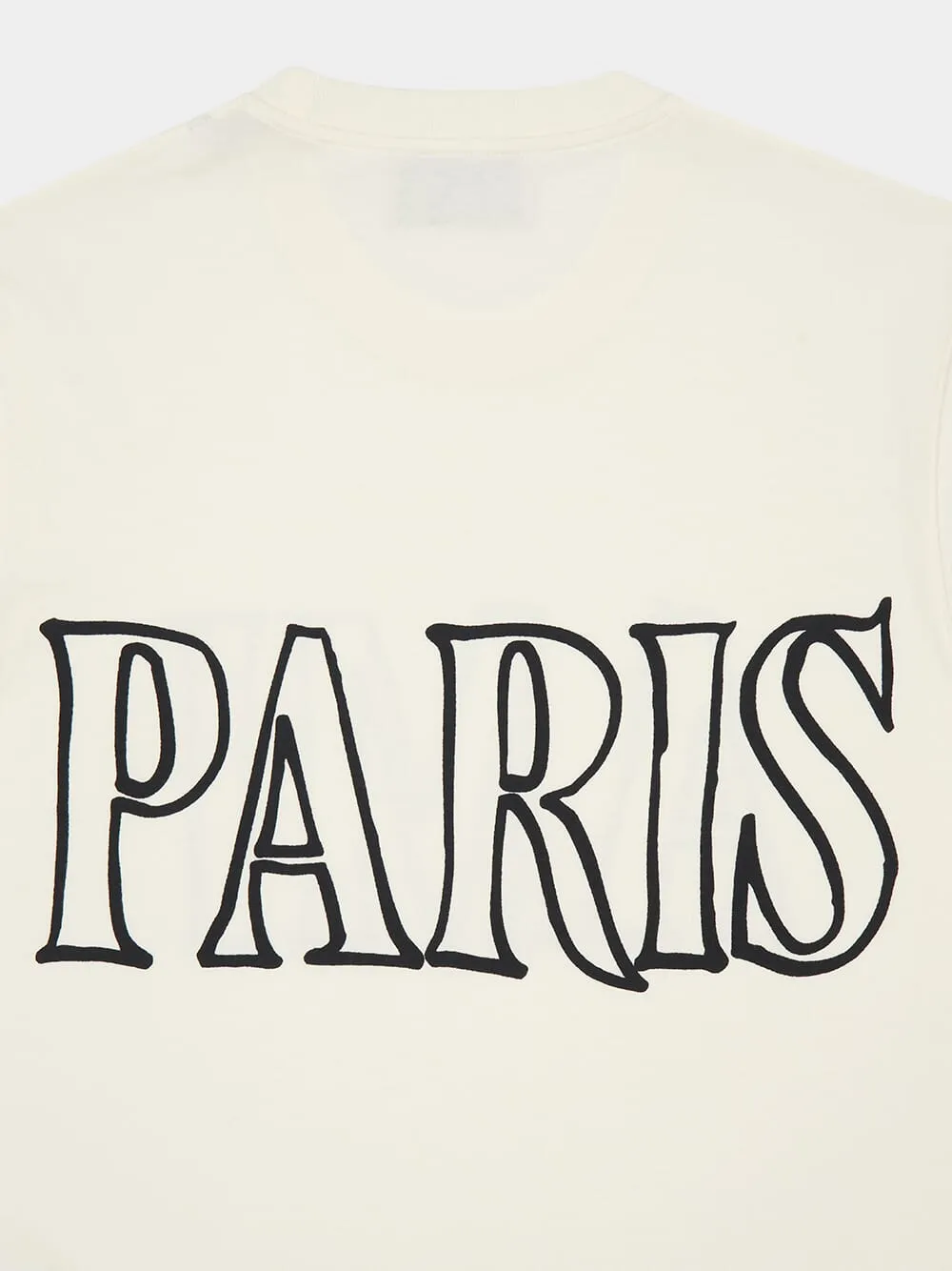 White Cotton AMI Paris Print T-Shirt sold by Fashion Clinic product image thumbnail 4
