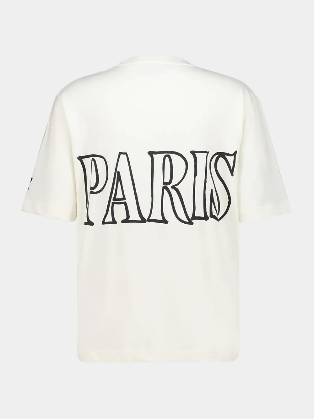 White Cotton AMI Paris Print T-Shirt sold by Fashion Clinic product image thumbnail 2