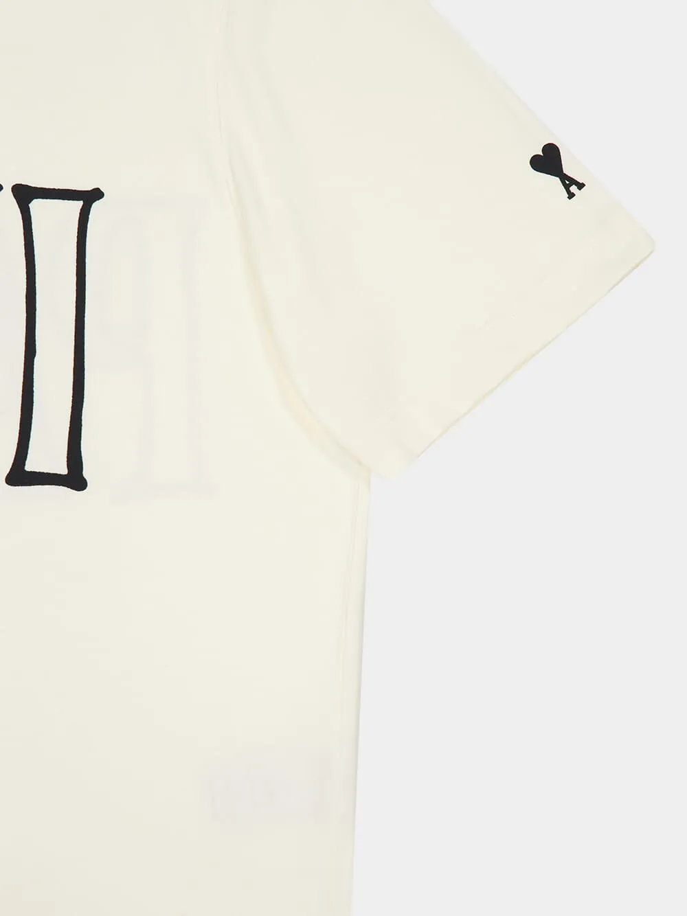 White Cotton AMI Paris Print T-Shirt sold by Fashion Clinic product image thumbnail 5
