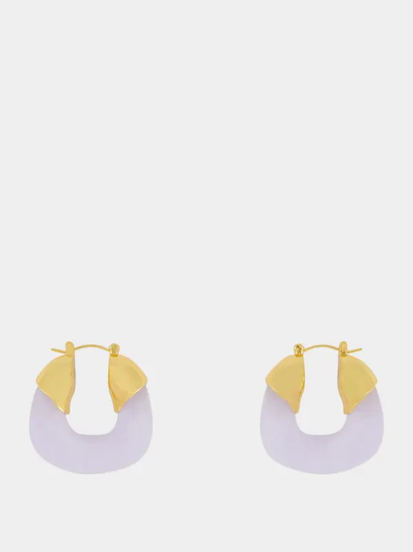 Organic Hoops in Marbled Blue Lace sold by Fashion Clinic