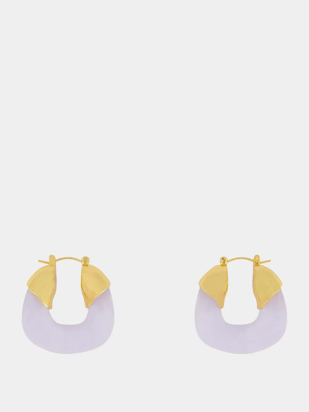 Organic Hoops in Marbled Blue Lace sold by Fashion Clinic