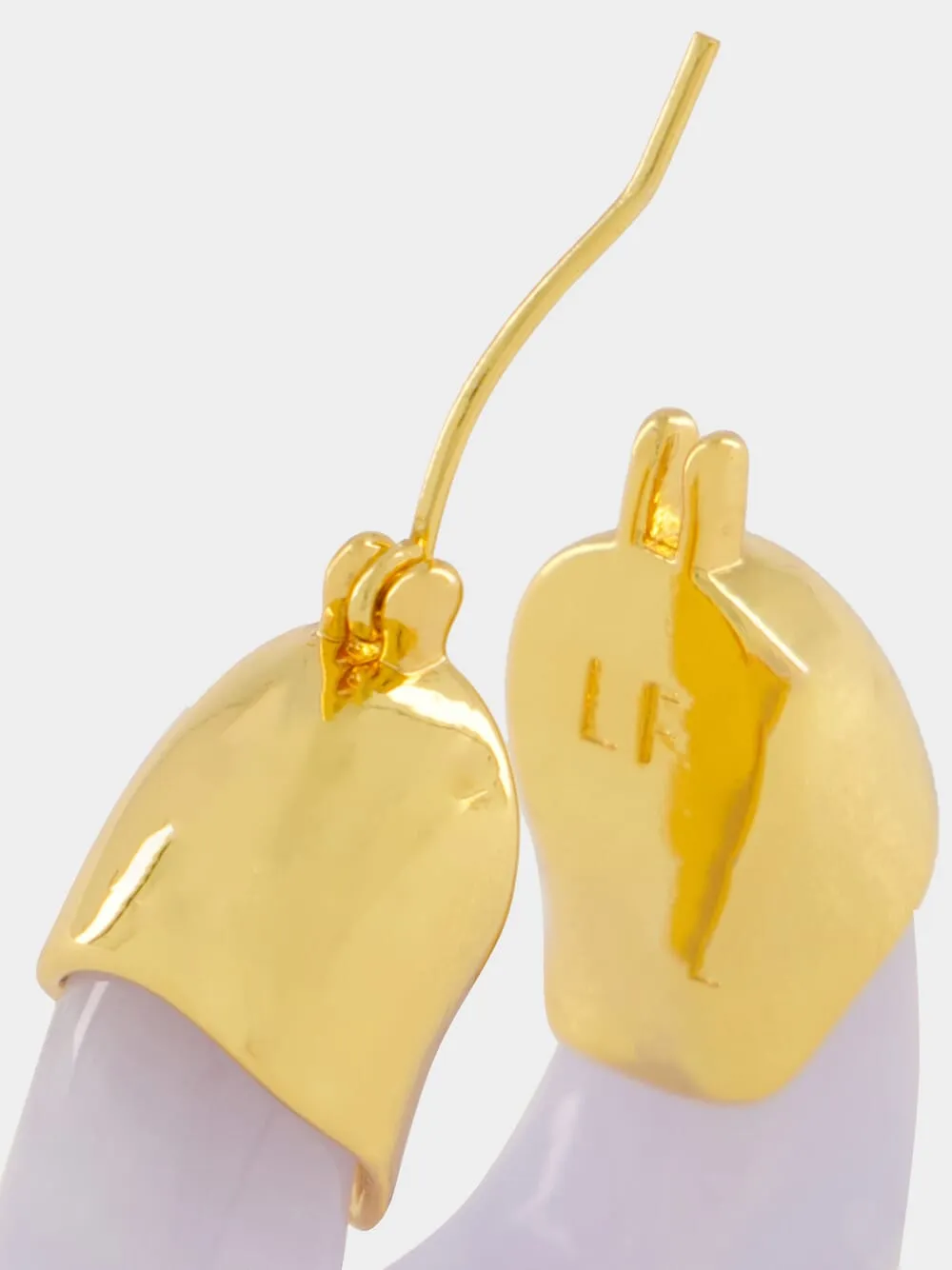 Organic Hoops in Marbled Blue Lace sold by Fashion Clinic product image thumbnail 4