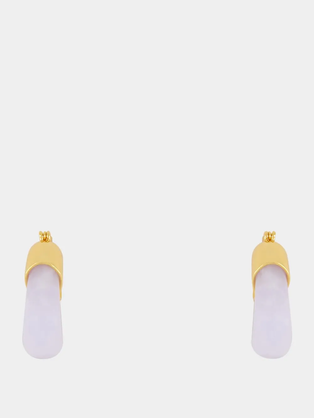 Organic Hoops in Marbled Blue Lace sold by Fashion Clinic product image thumbnail 3