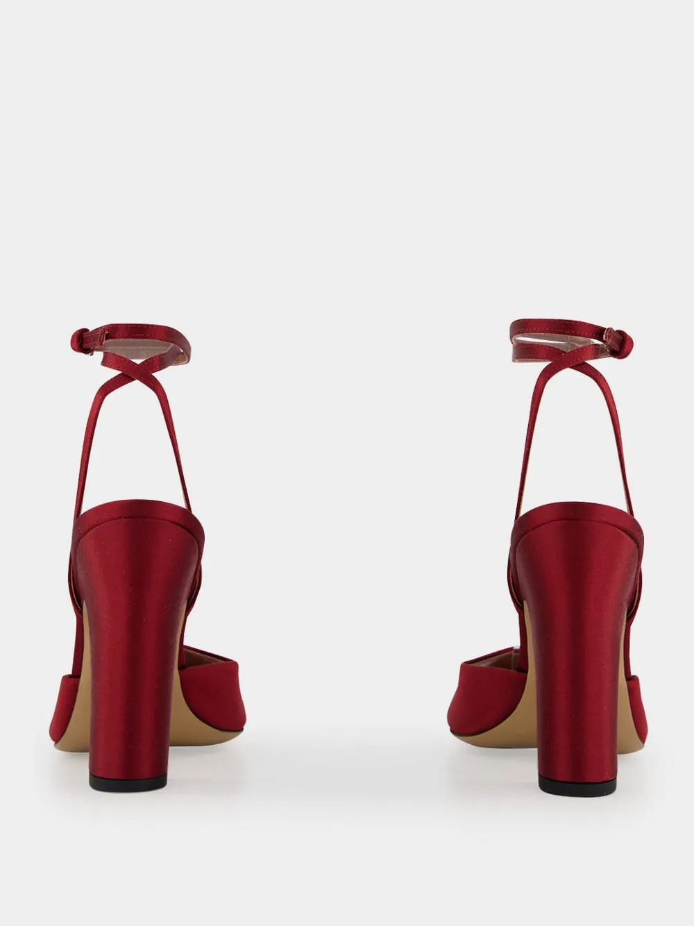 Lara Rouge Noir Satin Sandal sold by Fashion Clinic product image thumbnail 5