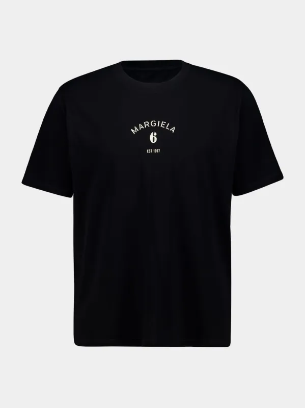 Black Logo Cotton T-Shirt made by Maison Margiela