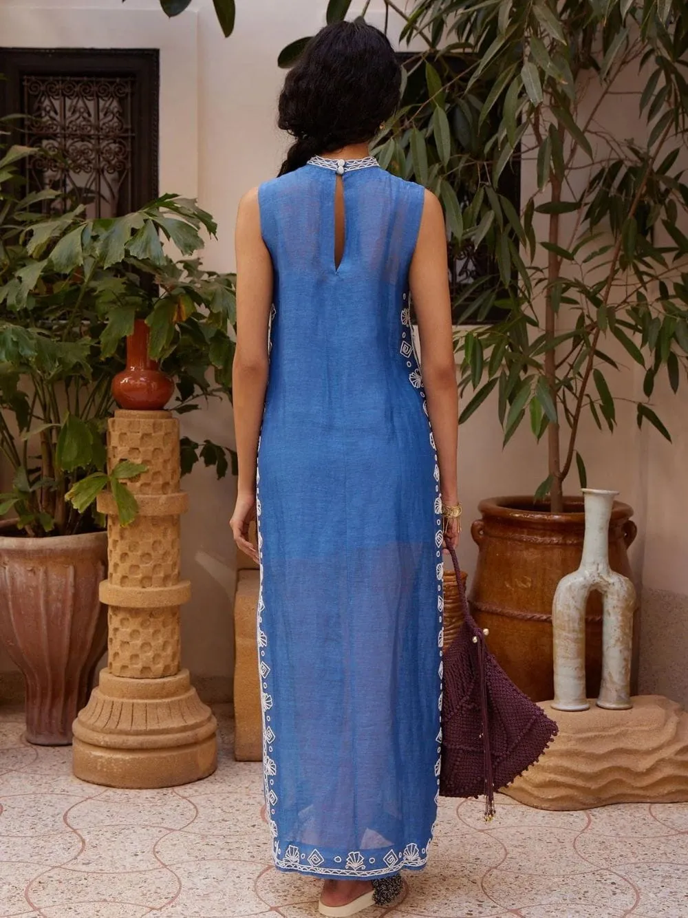 Blue Yasmeen Embellished Midi Dress sold by Fashion Clinic product image thumbnail 3