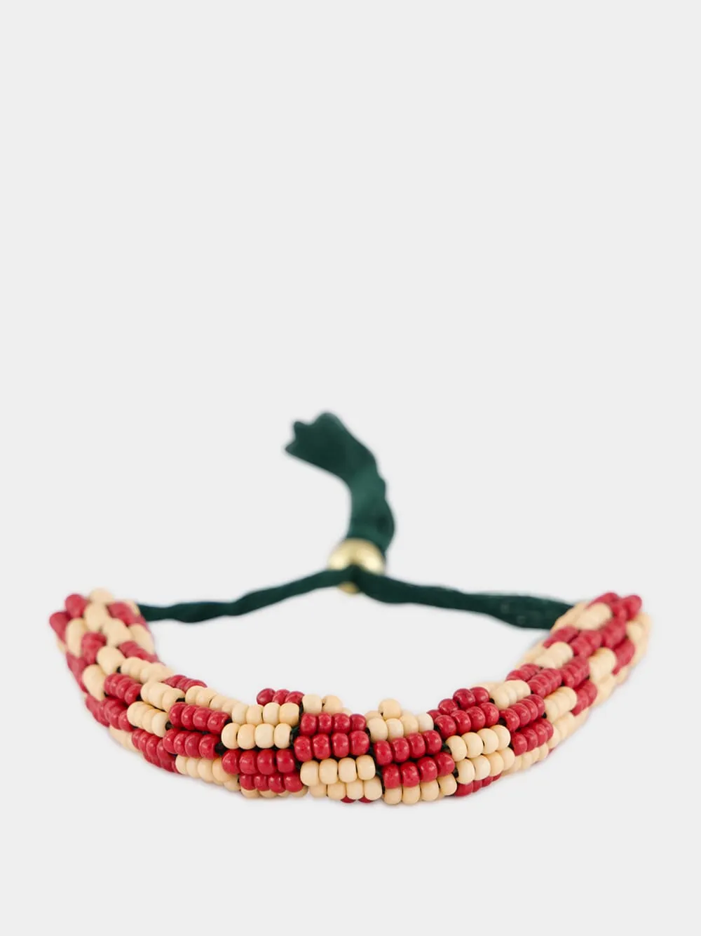 Clay and Cream Le Jardin Bunch Bead Bracelet sold by Fashion Clinic