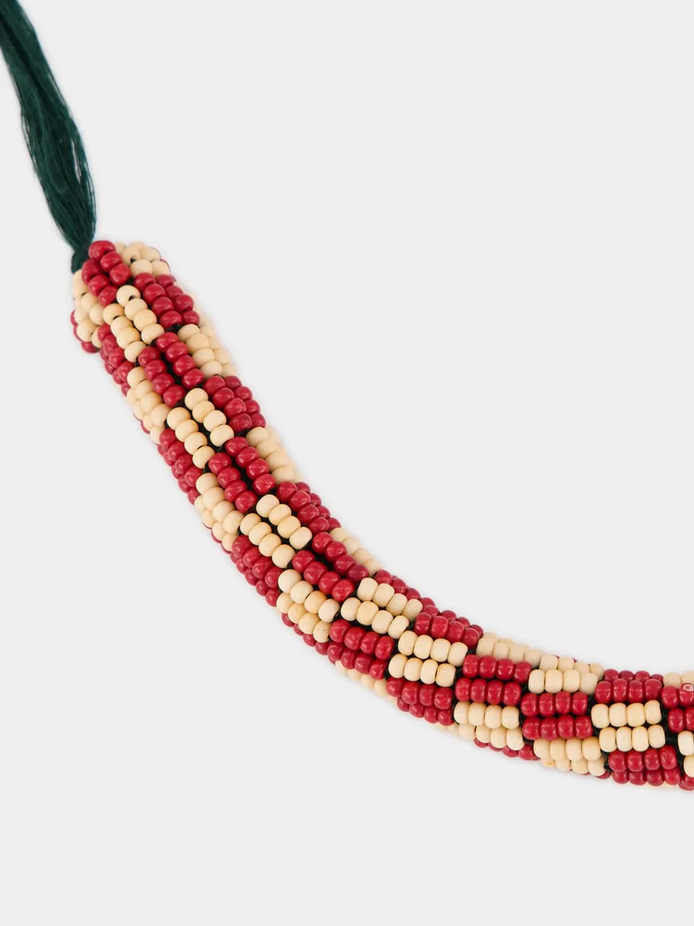 Clay and Cream Le Jardin Bunch Bead Necklace sold by Fashion Clinic product image thumbnail 4