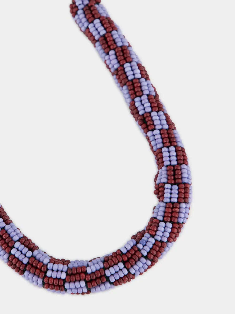 Brown and Blue Le Jardin Bunch Bead Necklace sold by Fashion Clinic product image thumbnail 4