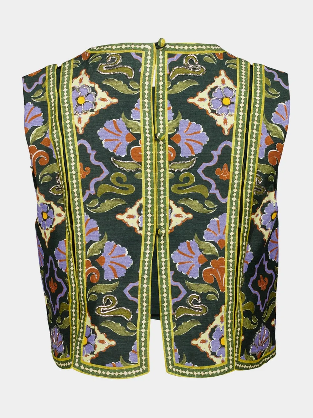 Oasira Print Embellished Crop Top sold by Fashion Clinic product image thumbnail 4