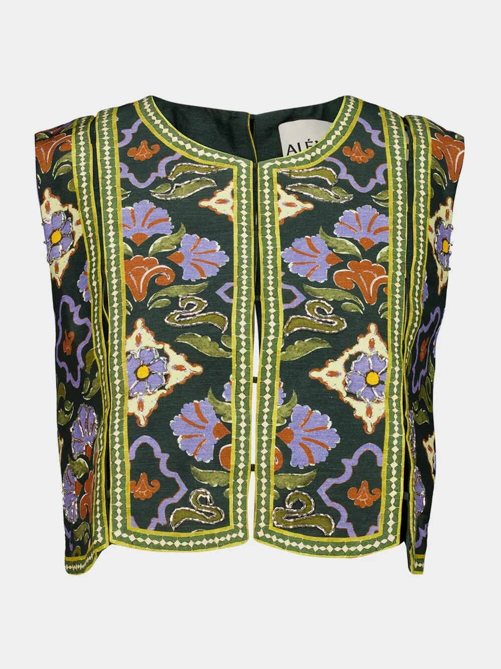 Oasira Print Embellished Crop Top sold by Fashion Clinic product image thumbnail 2