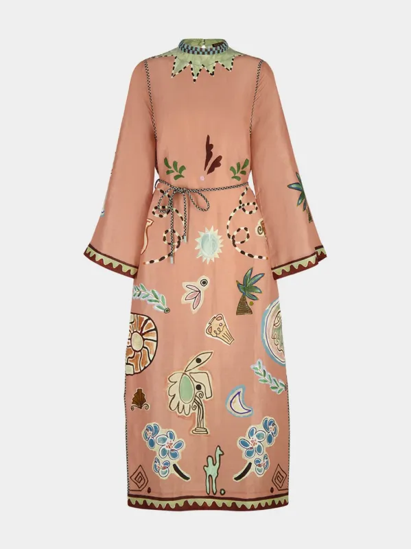 Laurence Print Midi Dress made by Alemais