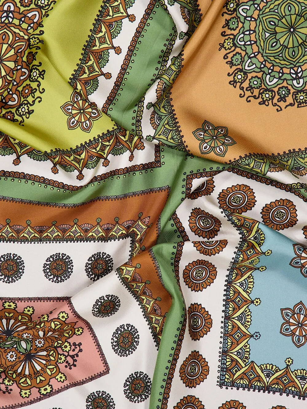 Contina Tiles Printed Silk Scarf sold by Fashion Clinic product image thumbnail 5