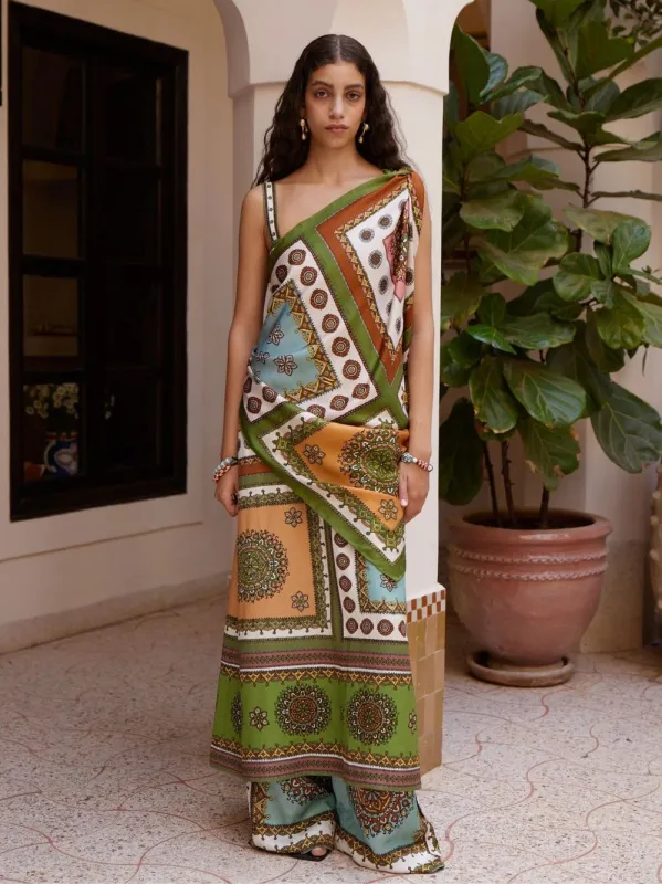 Contina Tiles Printed Silk Scarf sold by Fashion Clinic