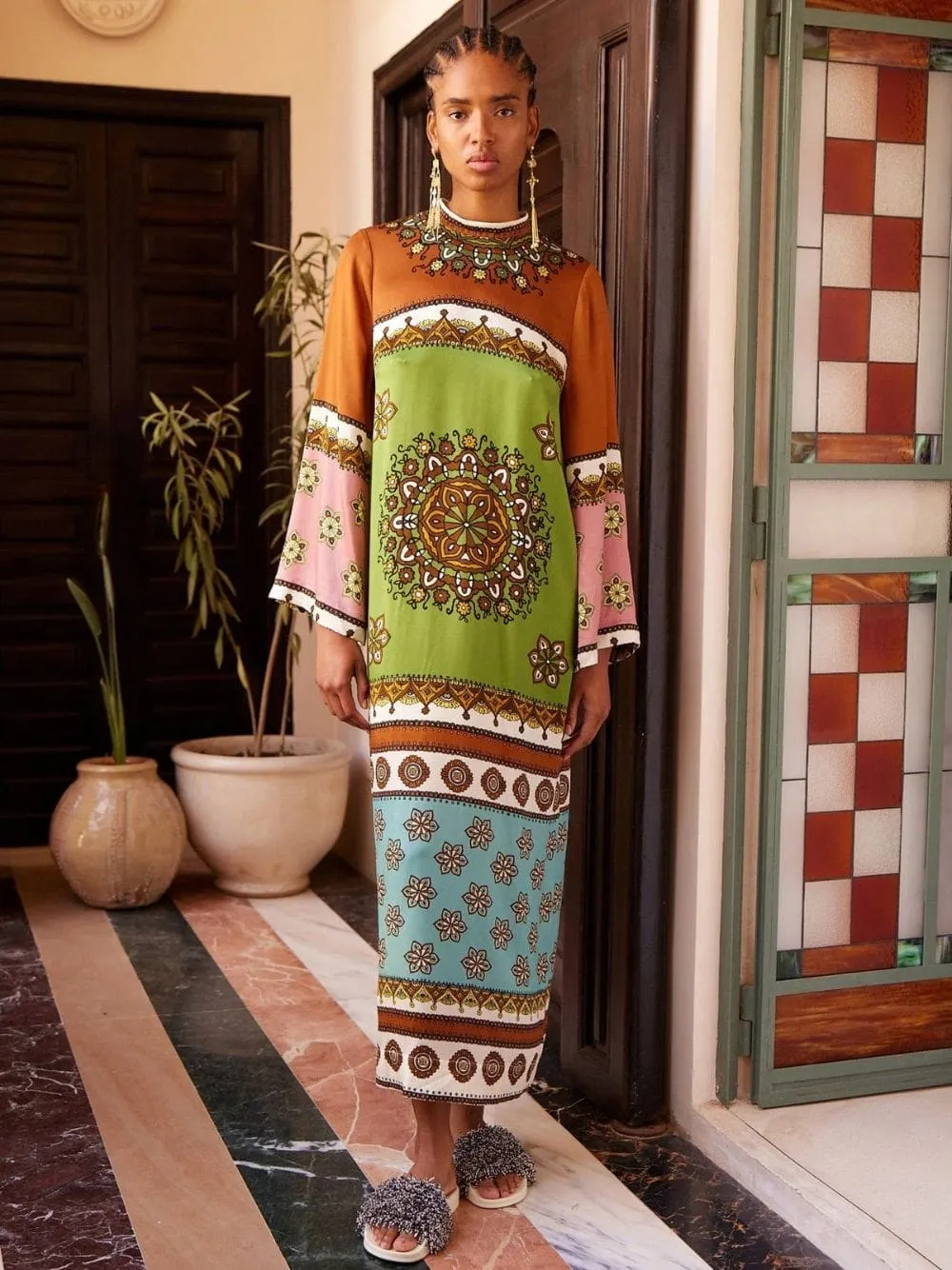 Contina Silk Midi Dress sold by Fashion Clinic