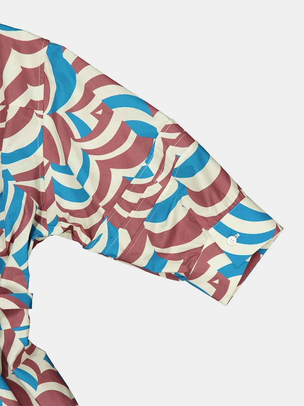 Tobacco Brown and Blue Cotton Maxi Dress sold by Fashion Clinic product image thumbnail 5