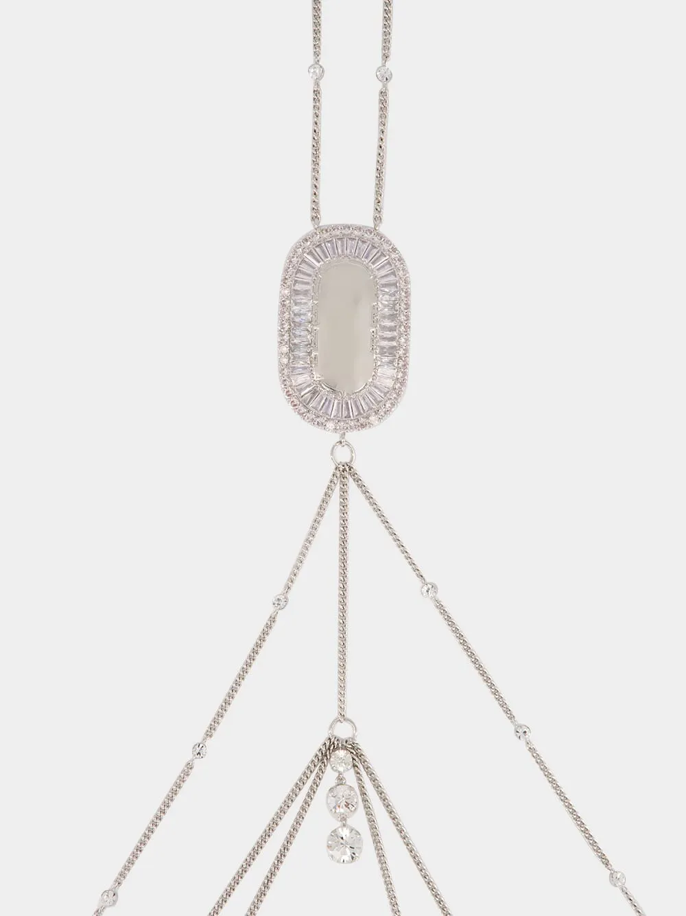Silver Rhinestone Body Chain sold by Fashion Clinic product image thumbnail 5