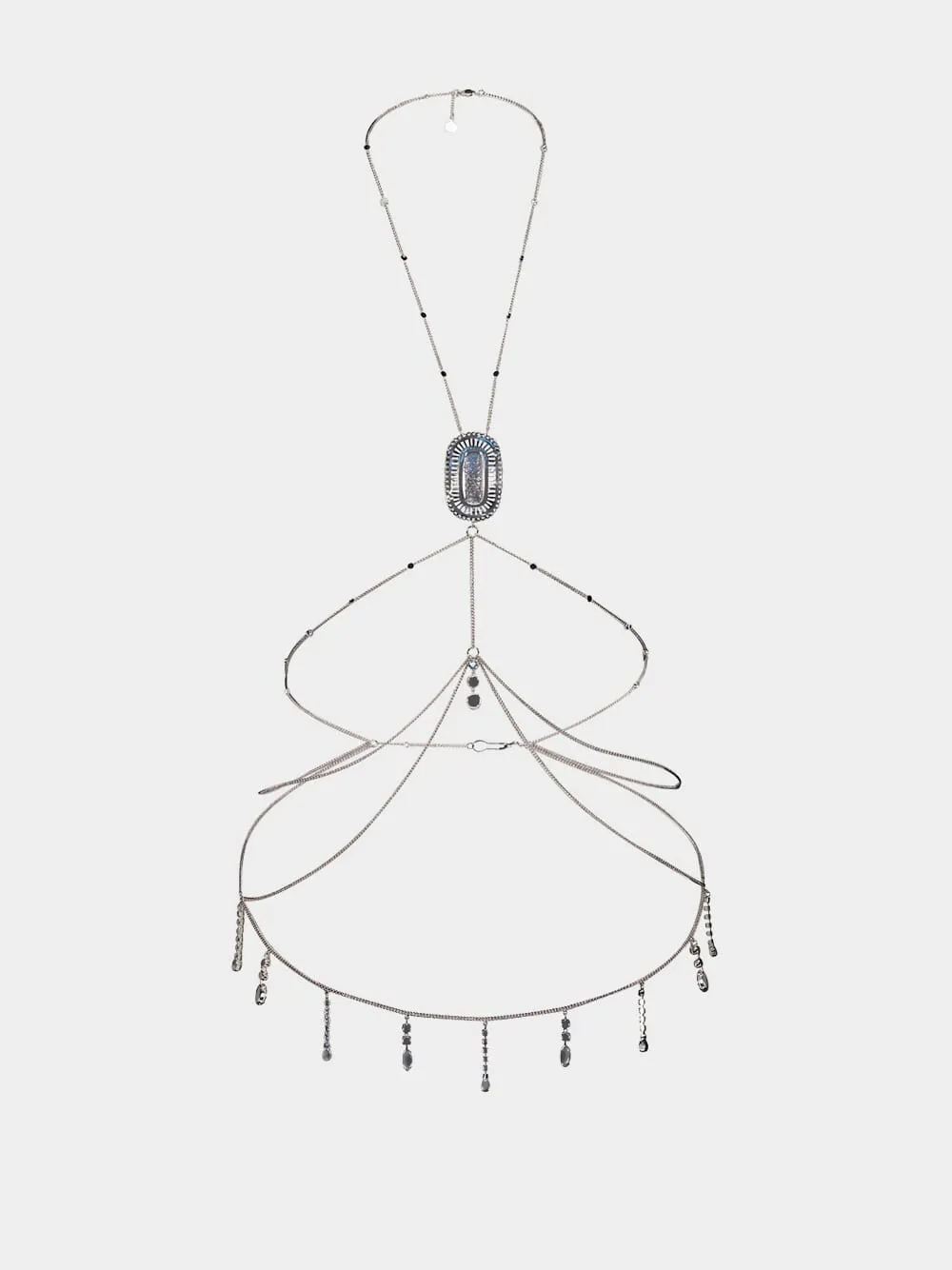 Silver Rhinestone Body Chain sold by Fashion Clinic product image thumbnail 3