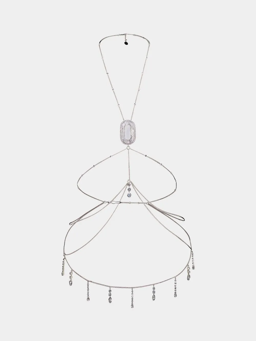 Silver Rhinestone Body Chain sold by Fashion Clinic