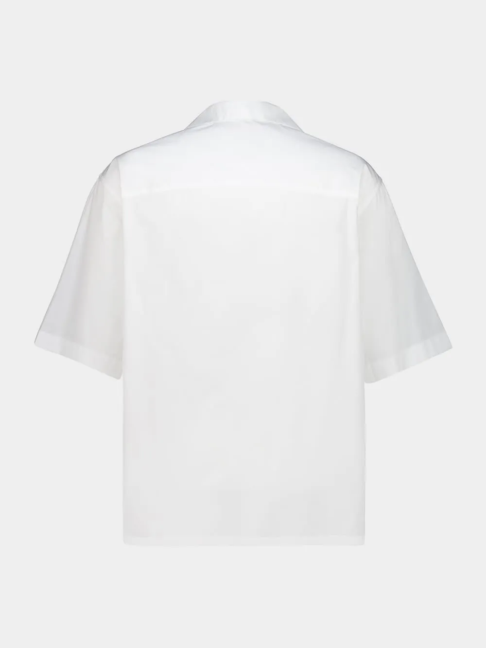 Lily White Poplin Bowling Shirt with Peeking Logo sold by Fashion Clinic product image thumbnail 2