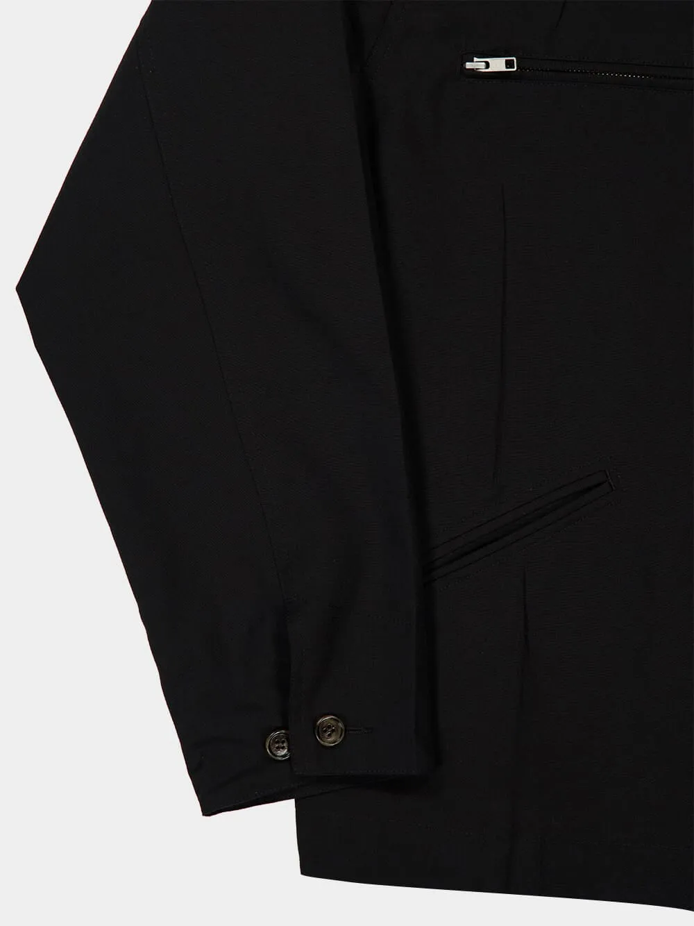 Black Virgin Wool-Blend Sport Jacket sold by Fashion Clinic product image thumbnail 4