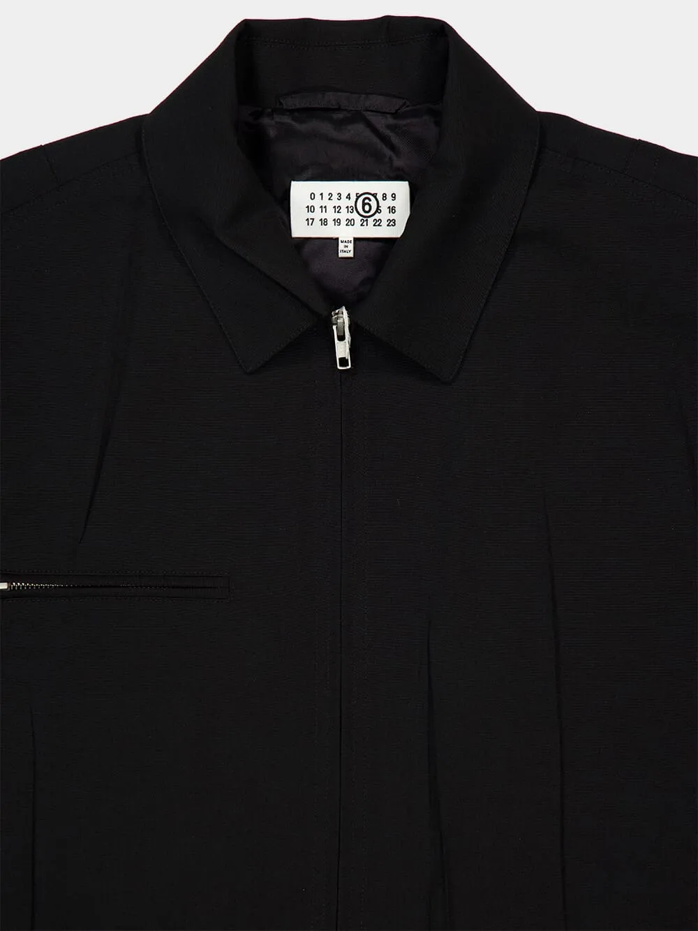 Black Virgin Wool-Blend Sport Jacket sold by Fashion Clinic product image thumbnail 3