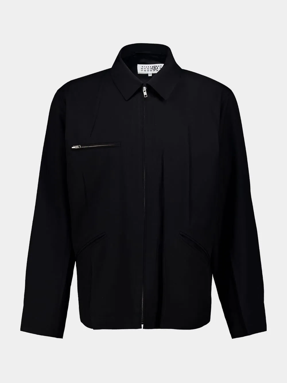 Black Virgin Wool-Blend Sport Jacket sold by Fashion Clinic