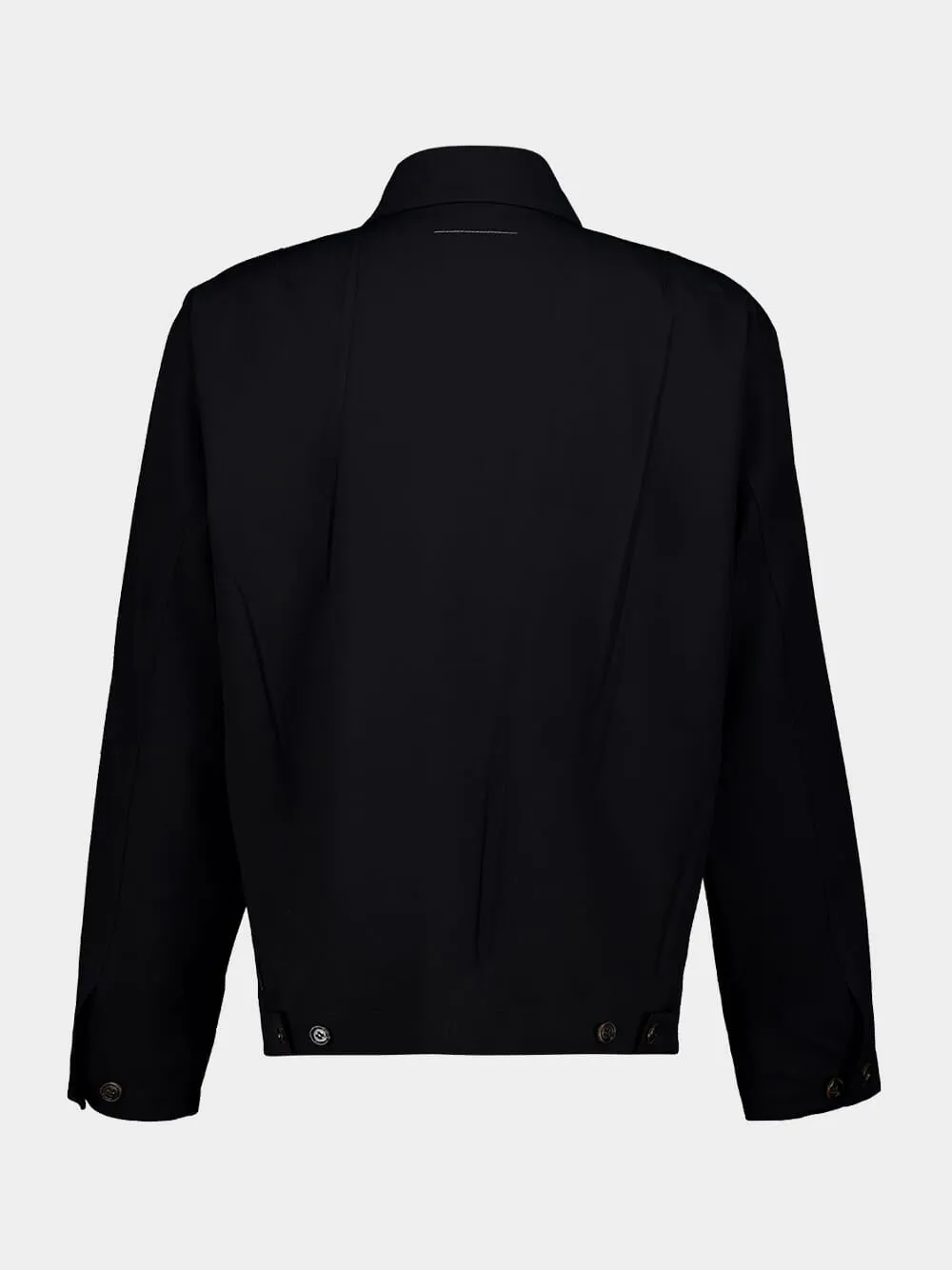 Black Virgin Wool-Blend Sport Jacket sold by Fashion Clinic product image thumbnail 2