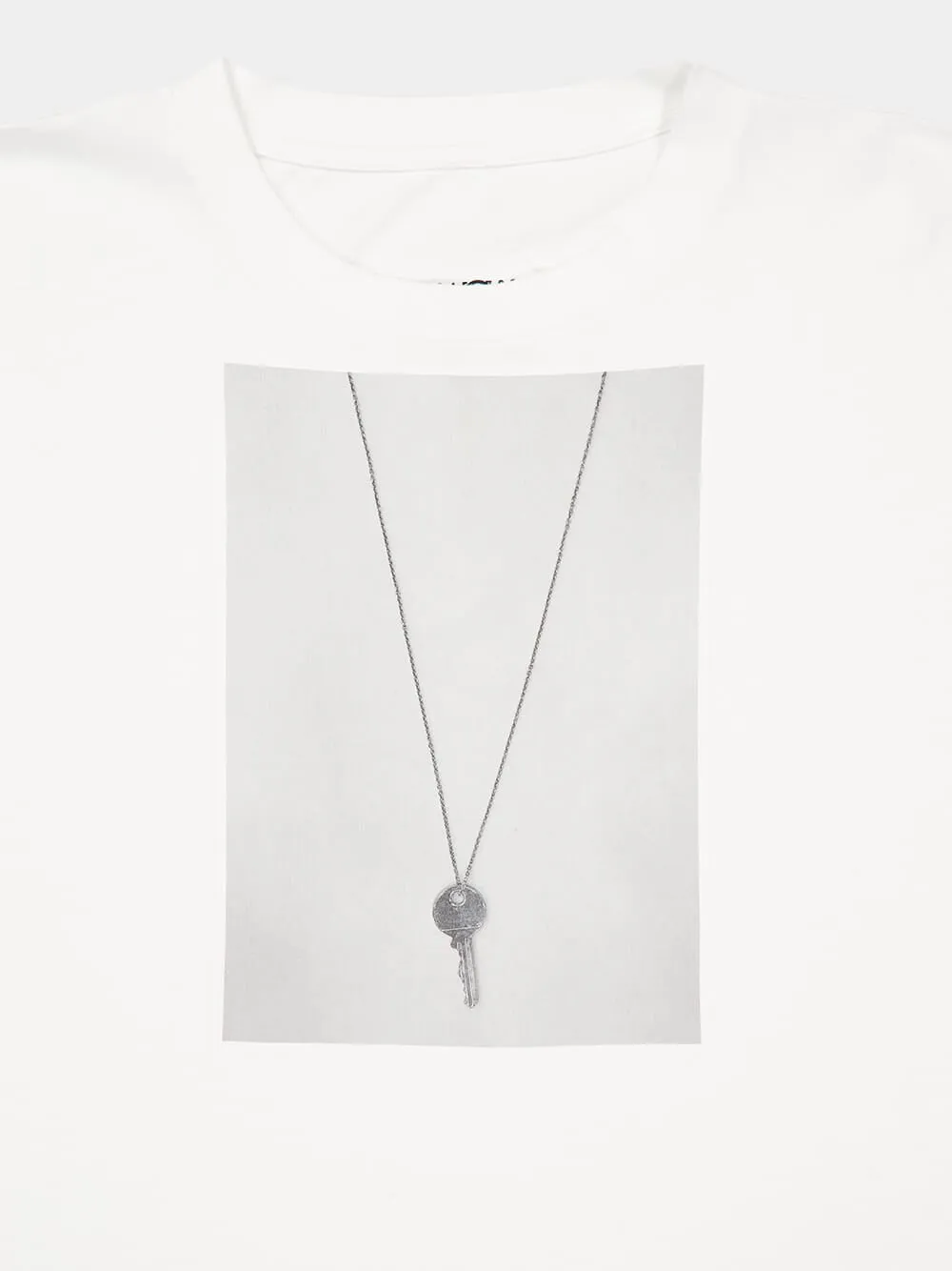 White Key Print Cotton T-Shirt sold by Fashion Clinic product image thumbnail 5