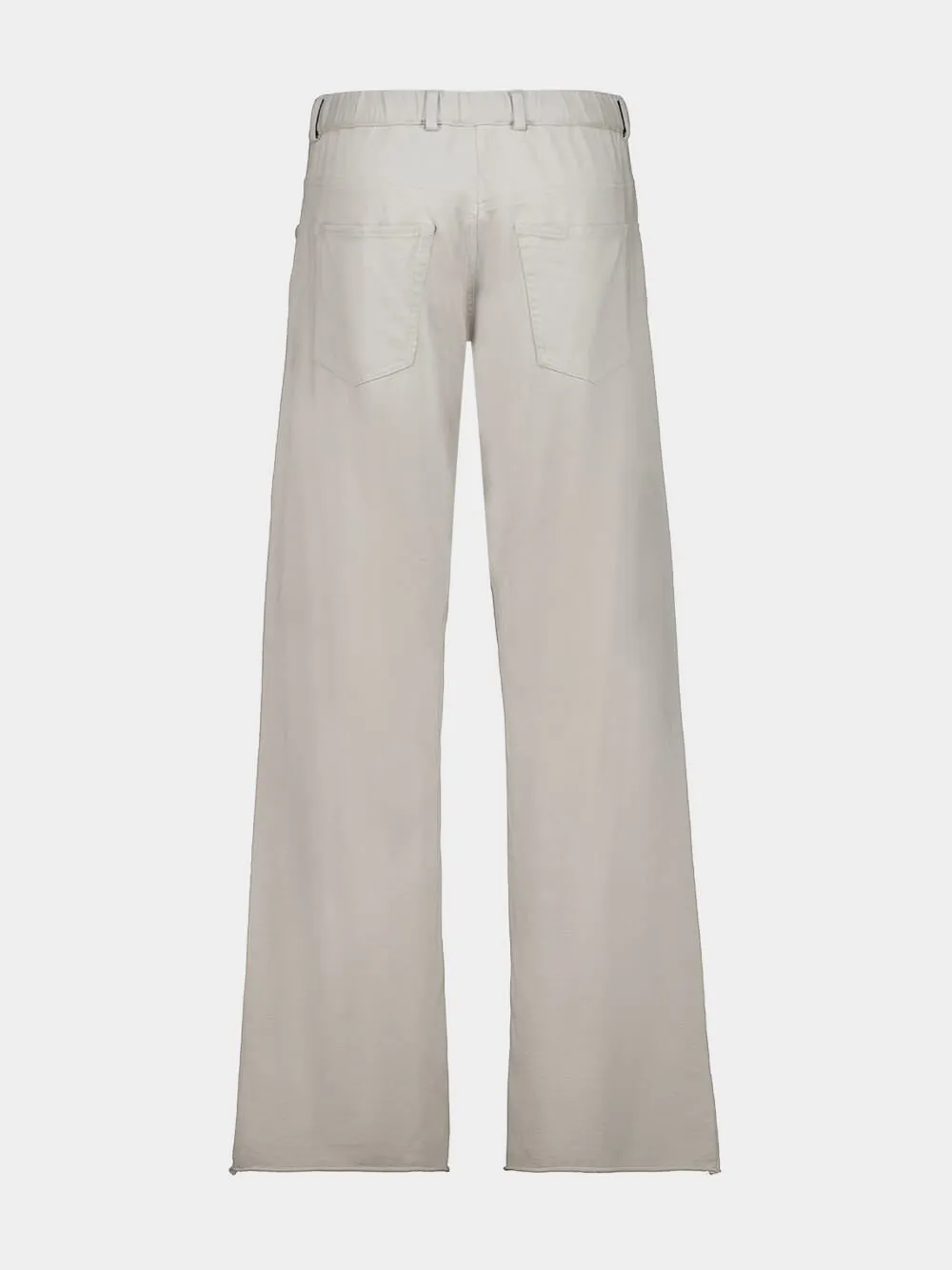 Light Grey Cotton Trousers sold by Fashion Clinic product image thumbnail 2
