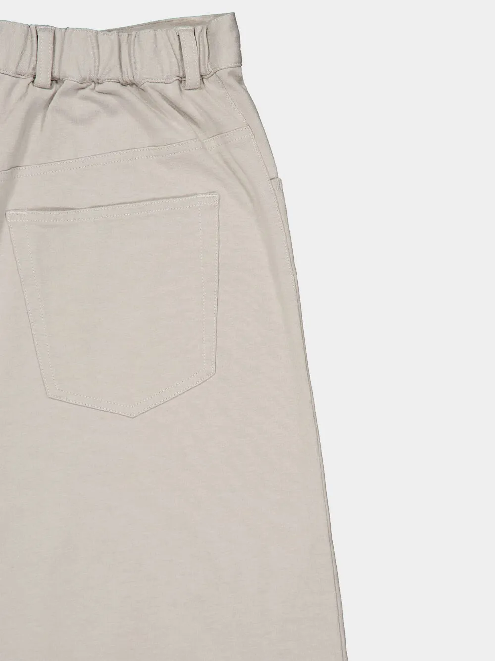 Light Grey Cotton Trousers sold by Fashion Clinic product image thumbnail 4