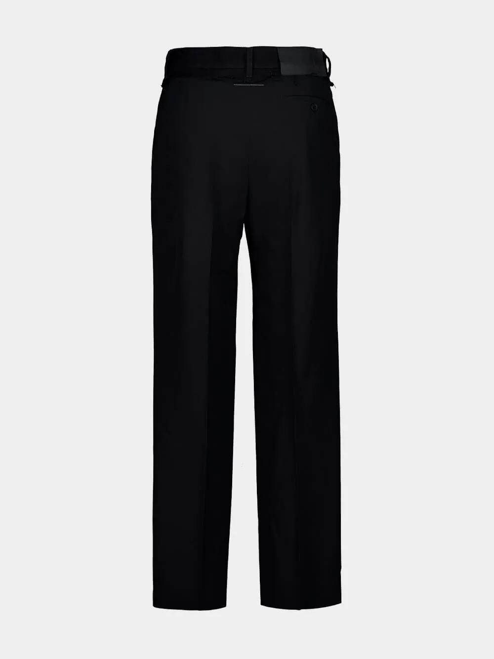 Black Virgin Wool-Blend Trousers sold by Fashion Clinic product image thumbnail 2