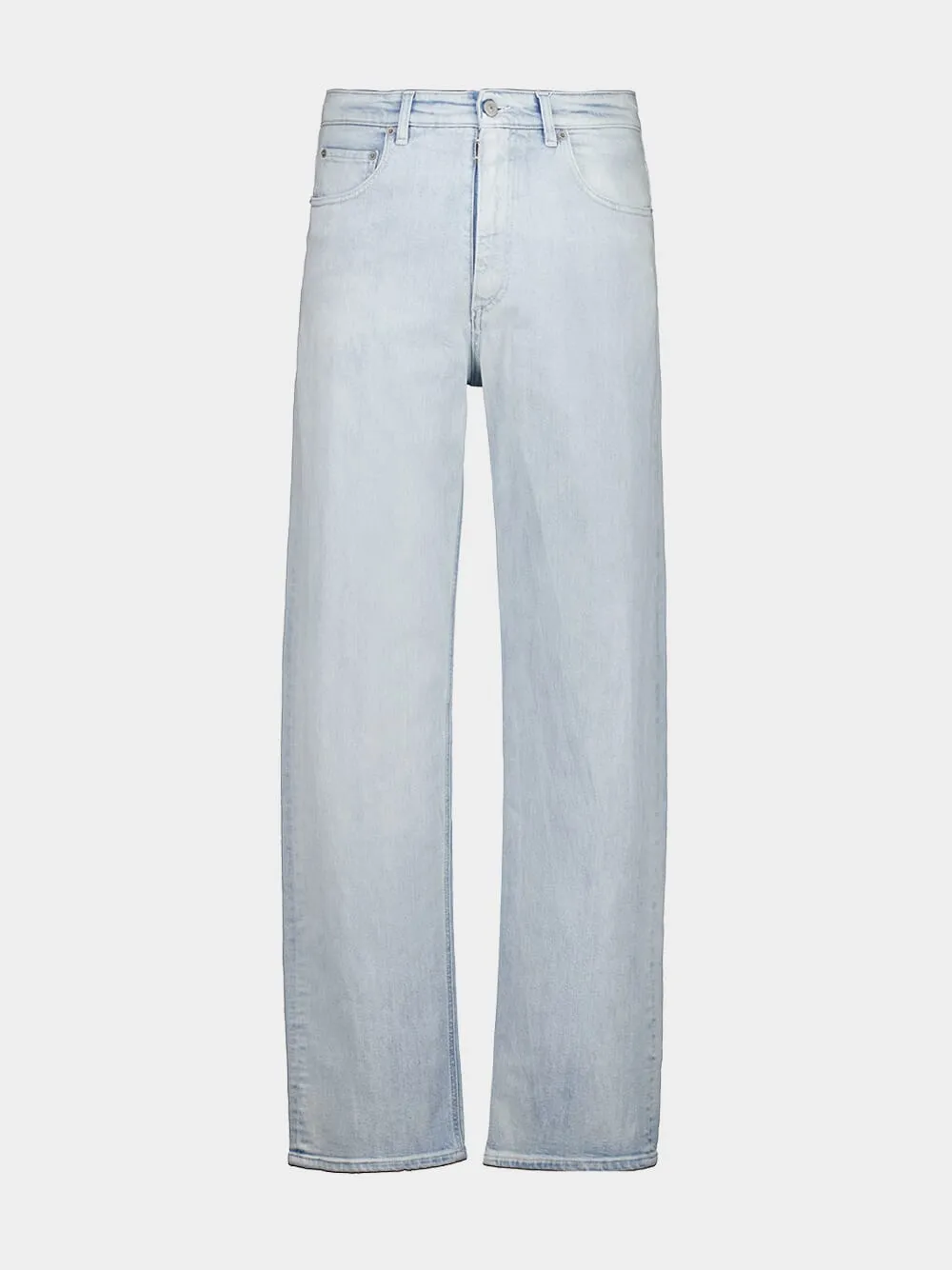Light Blue Five-Pocket Cotton Jeans sold by Fashion Clinic