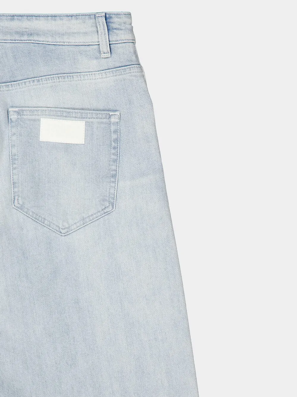 Light Blue Five-Pocket Cotton Jeans sold by Fashion Clinic product image thumbnail 4