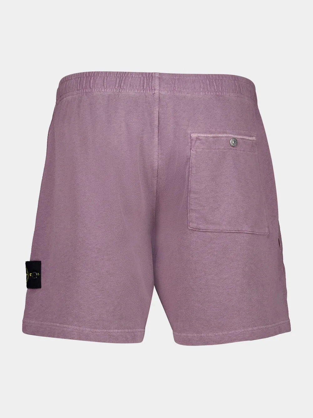 Purple Grey Malfilé Cotton Fleece Jogger Shorts sold by Fashion Clinic product image thumbnail 4