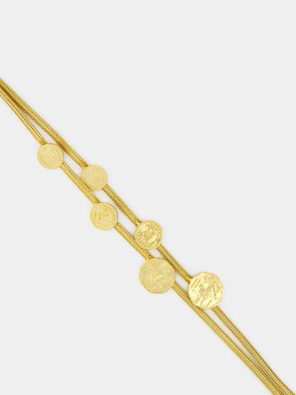 Gold Tides of Sound Wrap Necklace sold by Fashion Clinic product image thumbnail 3