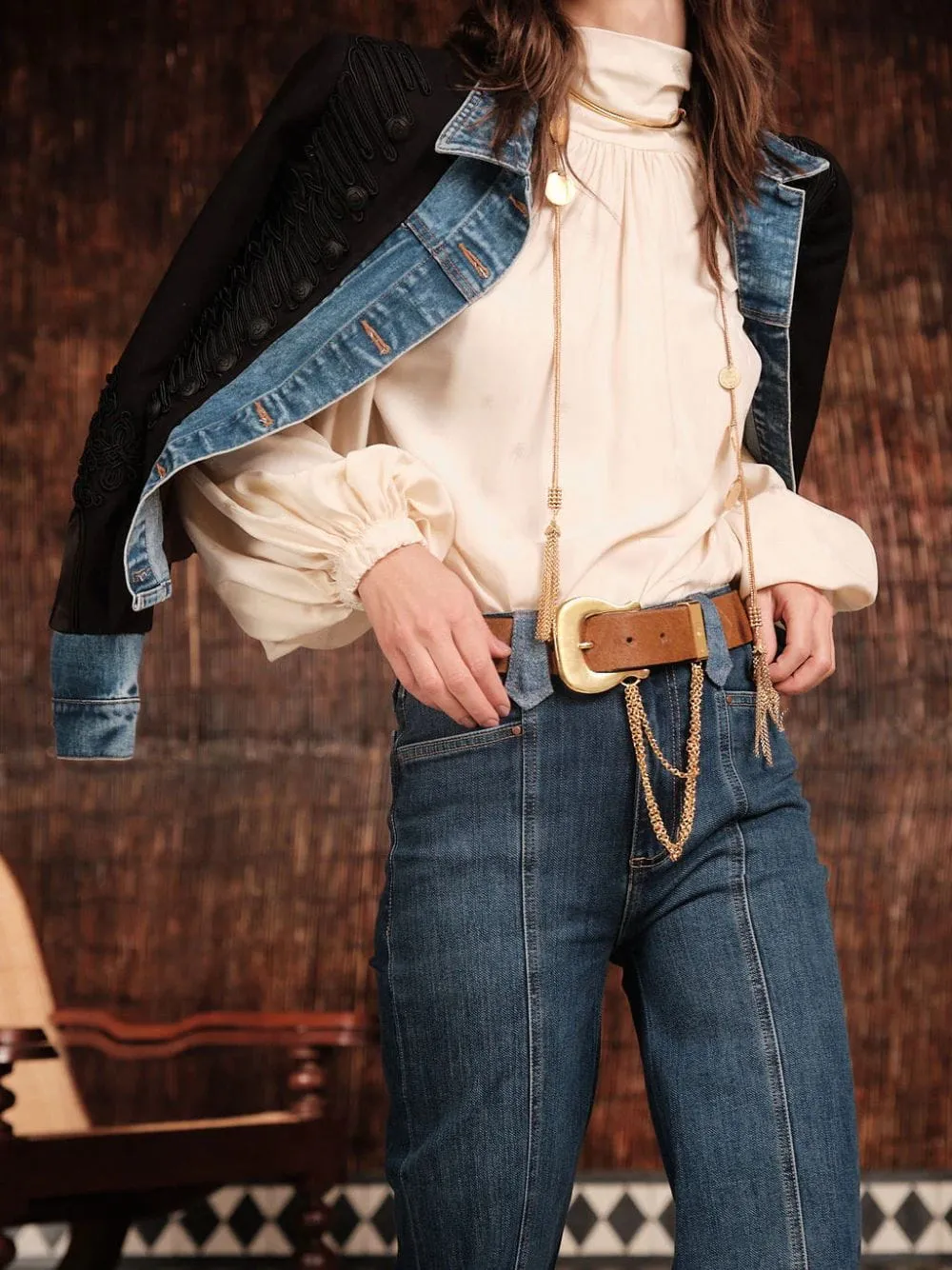 Gold Tides of Sound Wrap Necklace sold by Fashion Clinic product image thumbnail 2