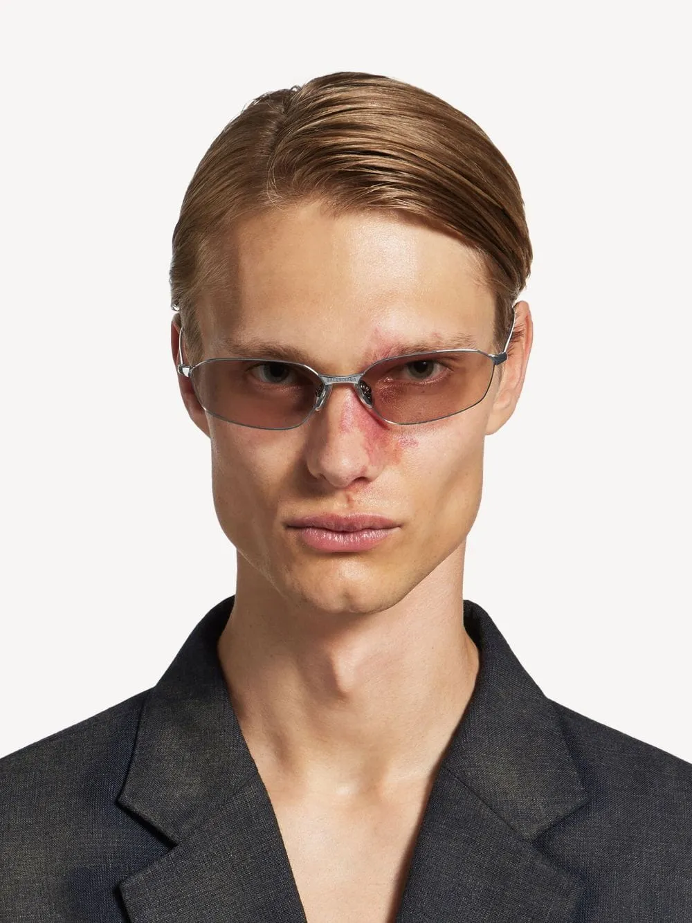 Invisible 2.0 Oval Sunglasses in Light Silver sold by Fashion Clinic product image thumbnail 2