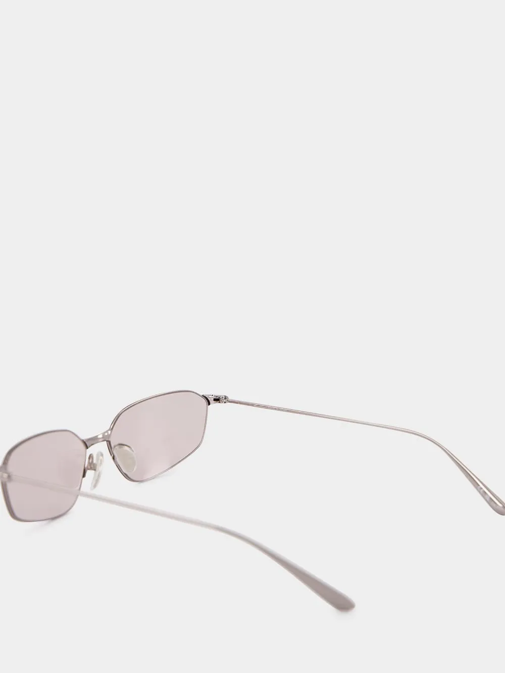 Invisible 2.0 Oval Sunglasses in Light Silver sold by Fashion Clinic product image thumbnail 5