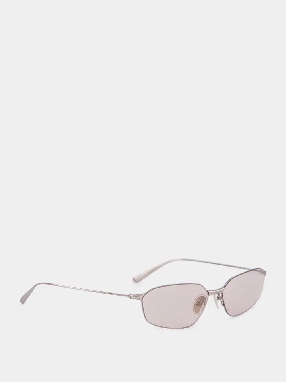 Invisible 2.0 Oval Sunglasses in Light Silver sold by Fashion Clinic product image thumbnail 3