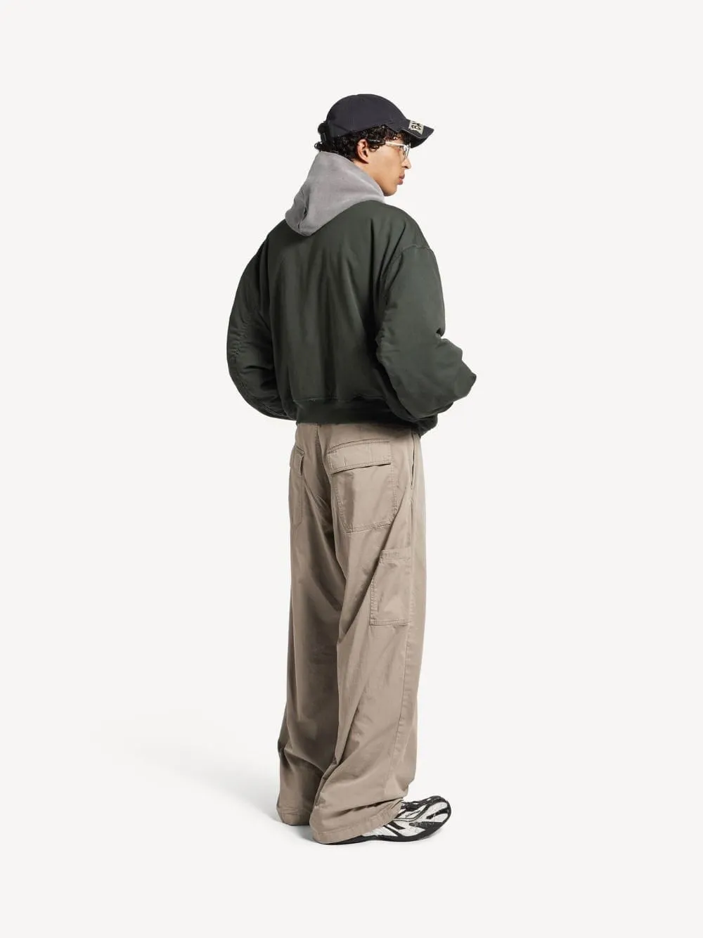 Hooded Standard Bomber Jacket in Anthracite sold by Fashion Clinic product image thumbnail 3