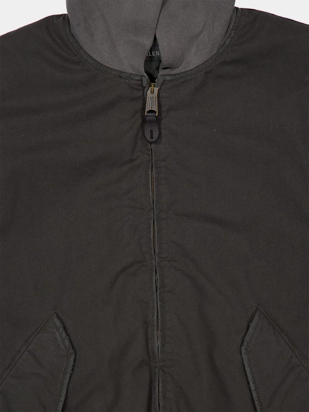 Hooded Standard Bomber Jacket in Anthracite sold by Fashion Clinic product image thumbnail 5