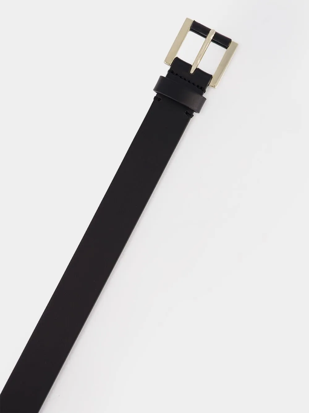 Black Calf Leather Belt sold by Fashion Clinic product image thumbnail 2