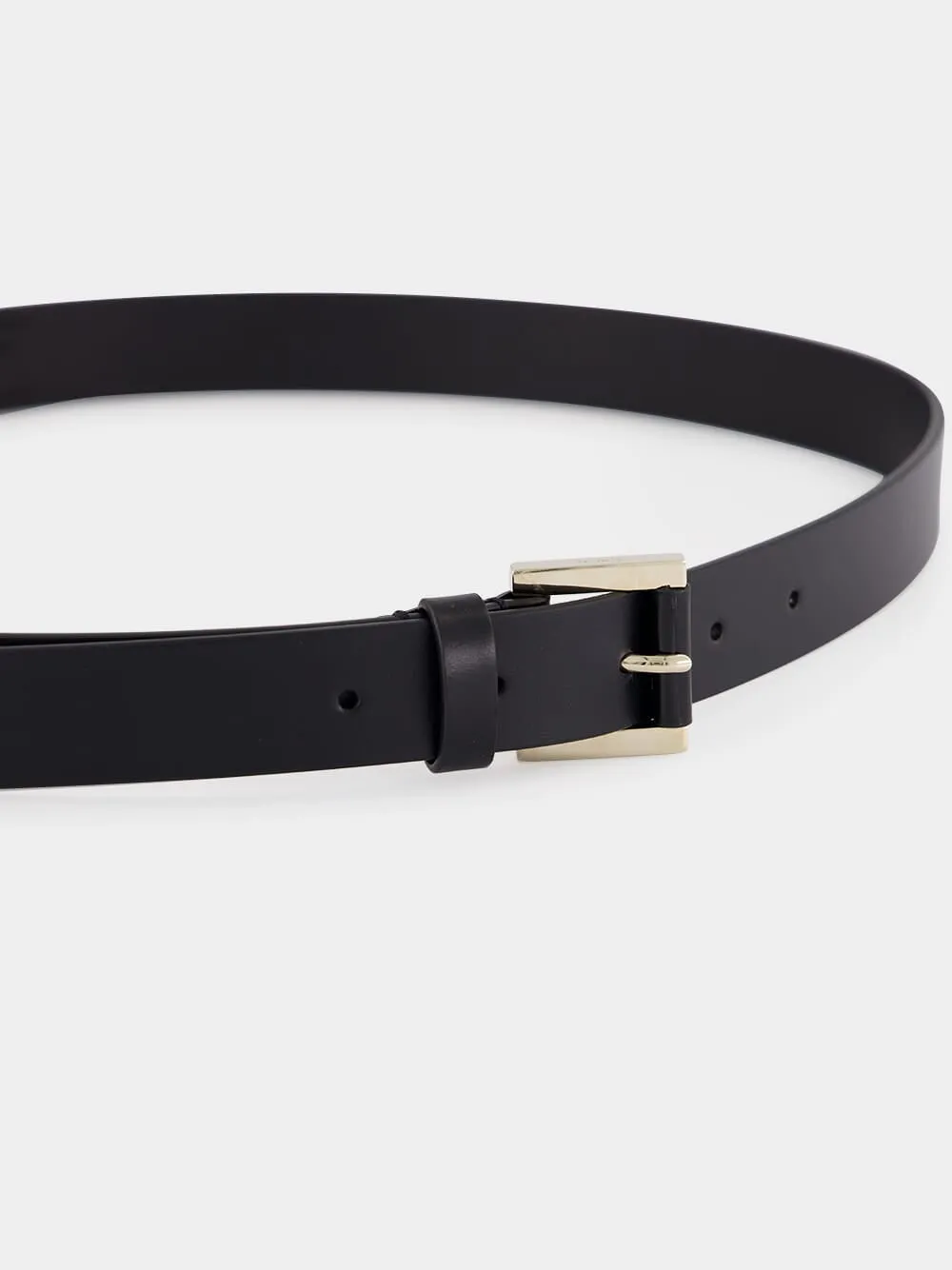 Black Calf Leather Belt sold by Fashion Clinic product image thumbnail 3