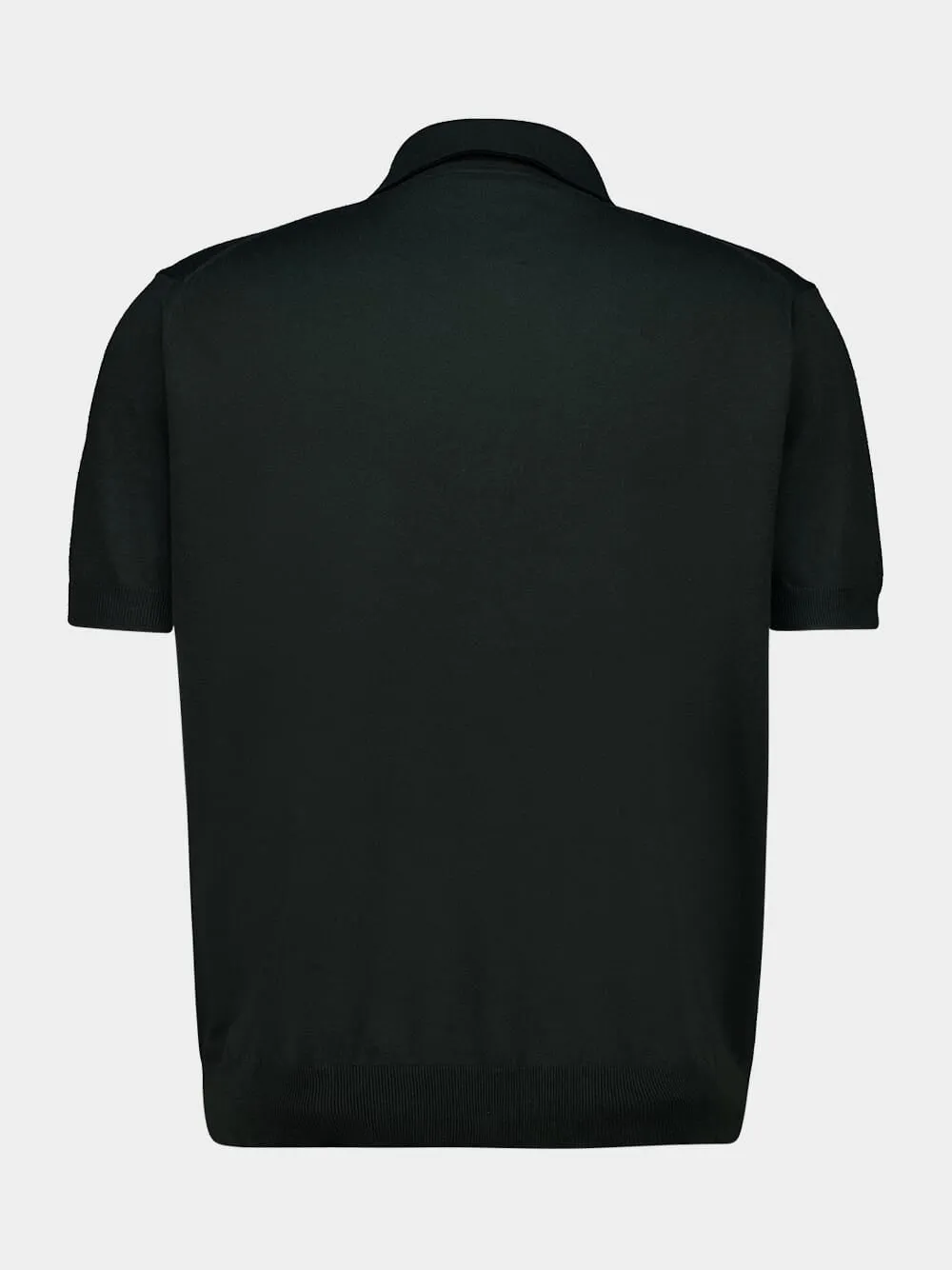 Forest Green Cotton-Silk Tipping Polo sold by Fashion Clinic product image thumbnail 3