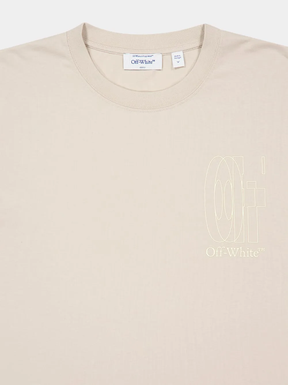 Cream Big Double Cotton T-Shirt sold by Fashion Clinic product image thumbnail 3